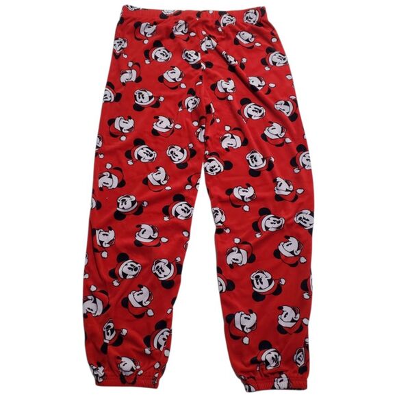 Size Large Mickey Fleece Pajama Pants EUC - Picture 3 of 5